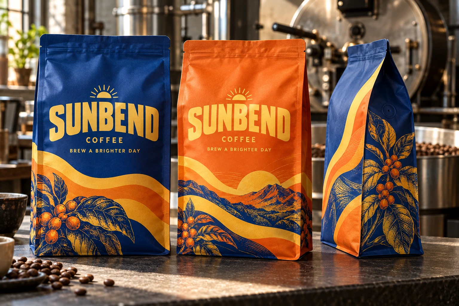 Coffee range fictional-brand packaging concept