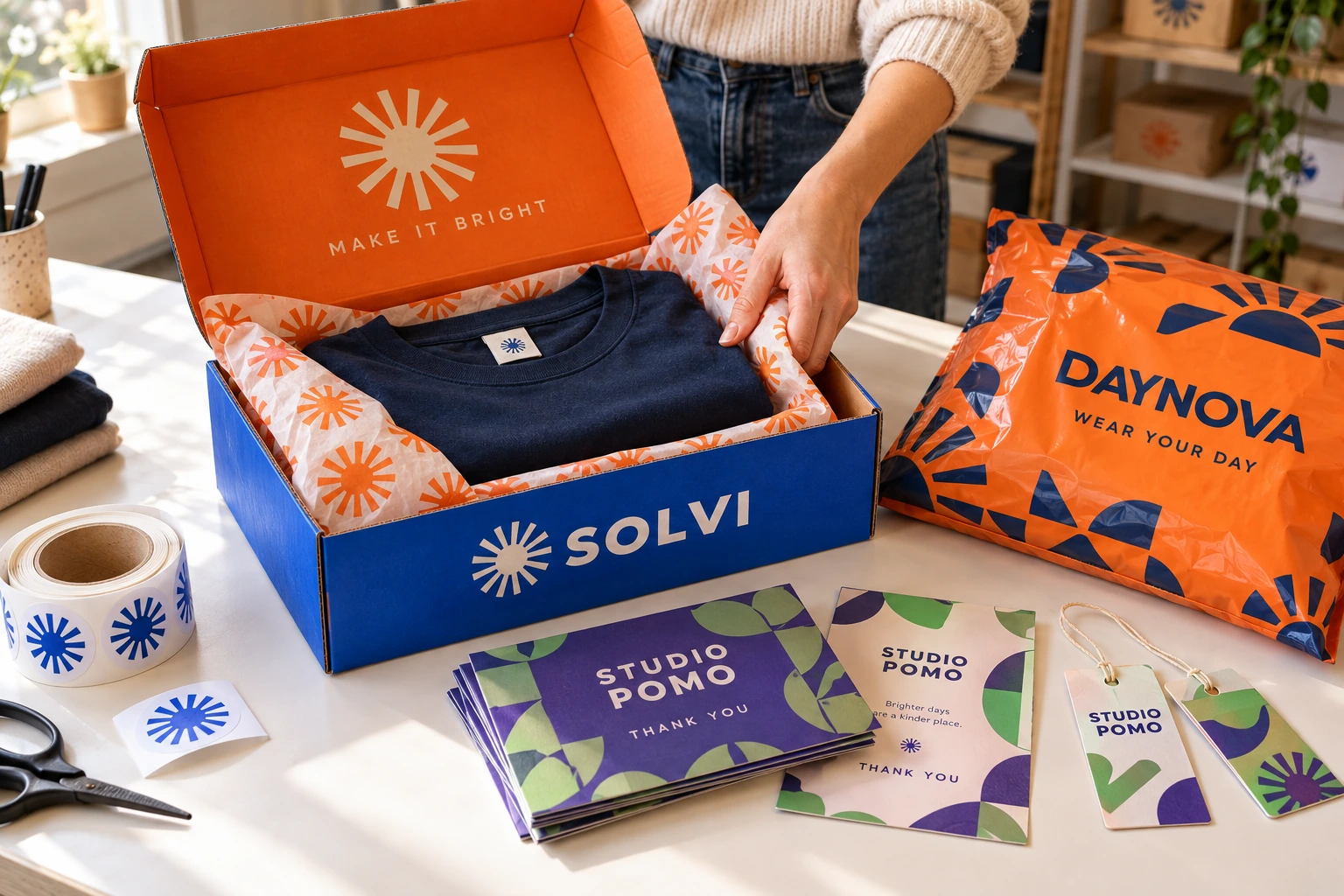 Ecommerce unboxing fictional-brand packaging concept